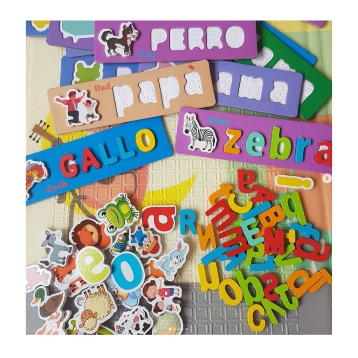 JUEGO EDUCATIVO FORMANDO PALABRAS ENCAJE PARA NIÑOS PAIRING - 3