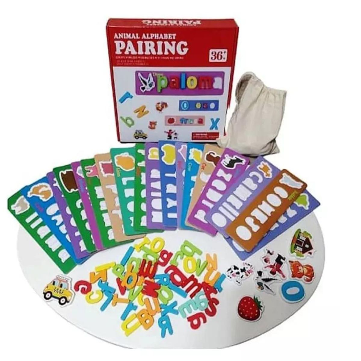 JUEGO EDUCATIVO FORMANDO PALABRAS ENCAJE PARA NIÑOS PAIRING - 7