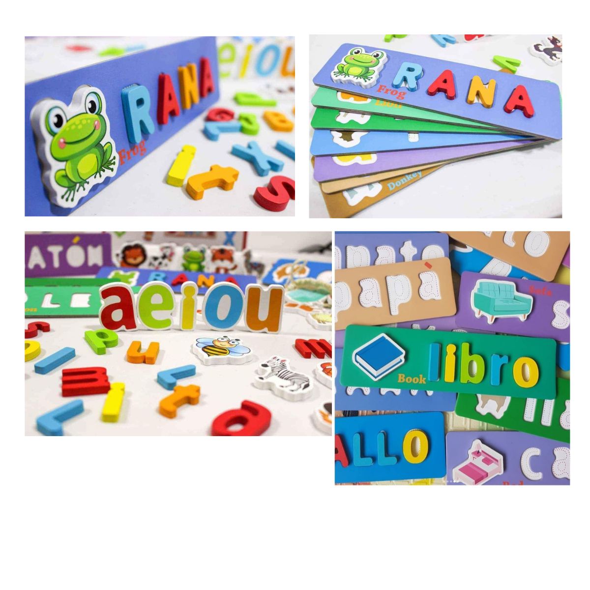 JUEGO EDUCATIVO FORMANDO PALABRAS ENCAJE PARA NIÑOS PAIRING - 8