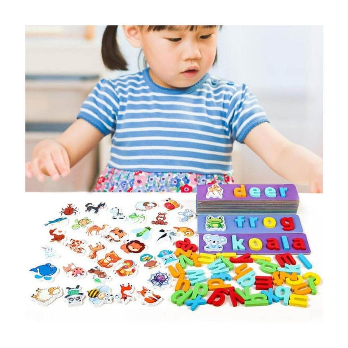 JUEGO EDUCATIVO FORMANDO PALABRAS ENCAJE PARA NIÑOS PAIRING - 10