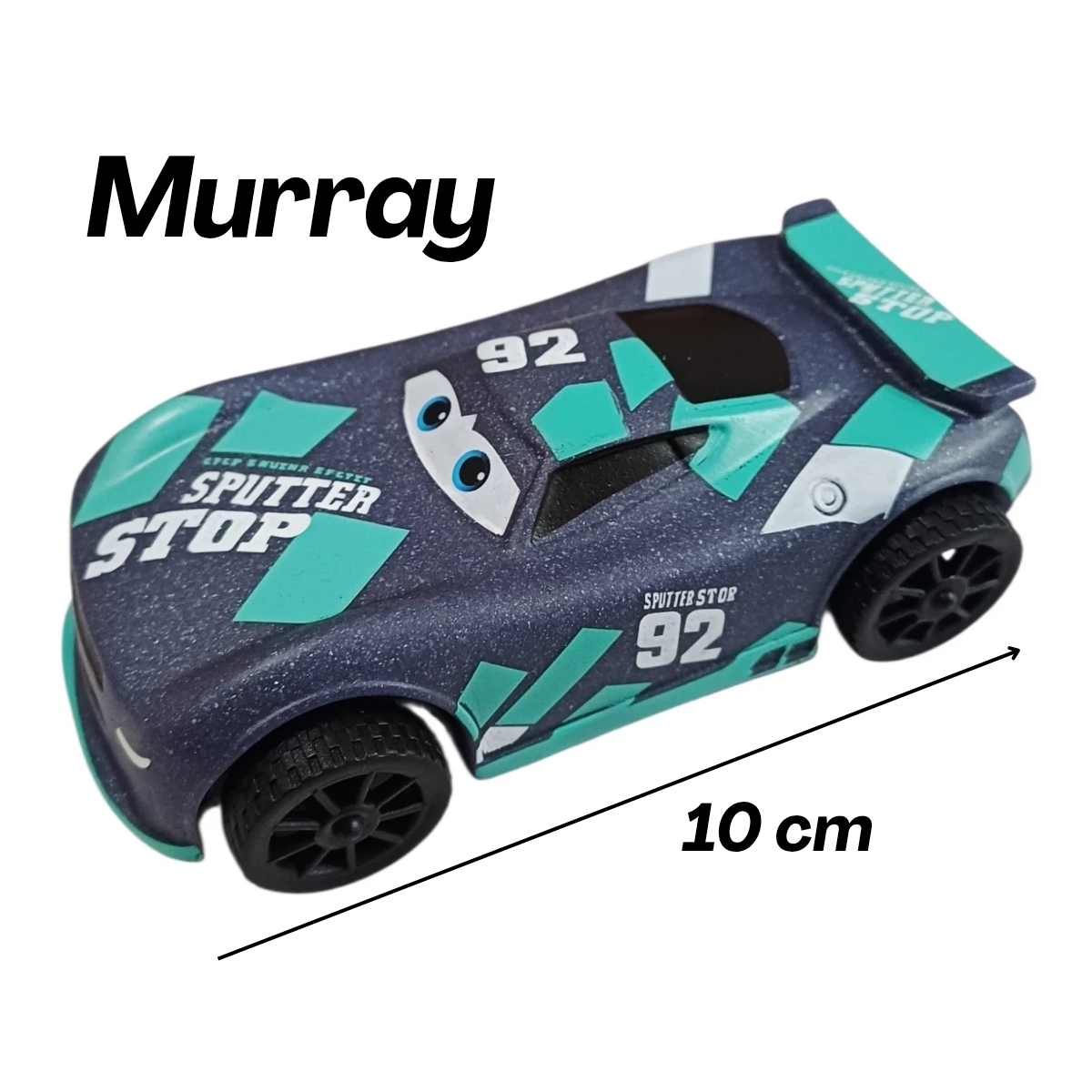 SET 6 CARROS CARS RAYO MCQUEEN DE GOMA RESISTENTE JUGUETE PARA NIÑOS 10CM CON LICENCIA - 6