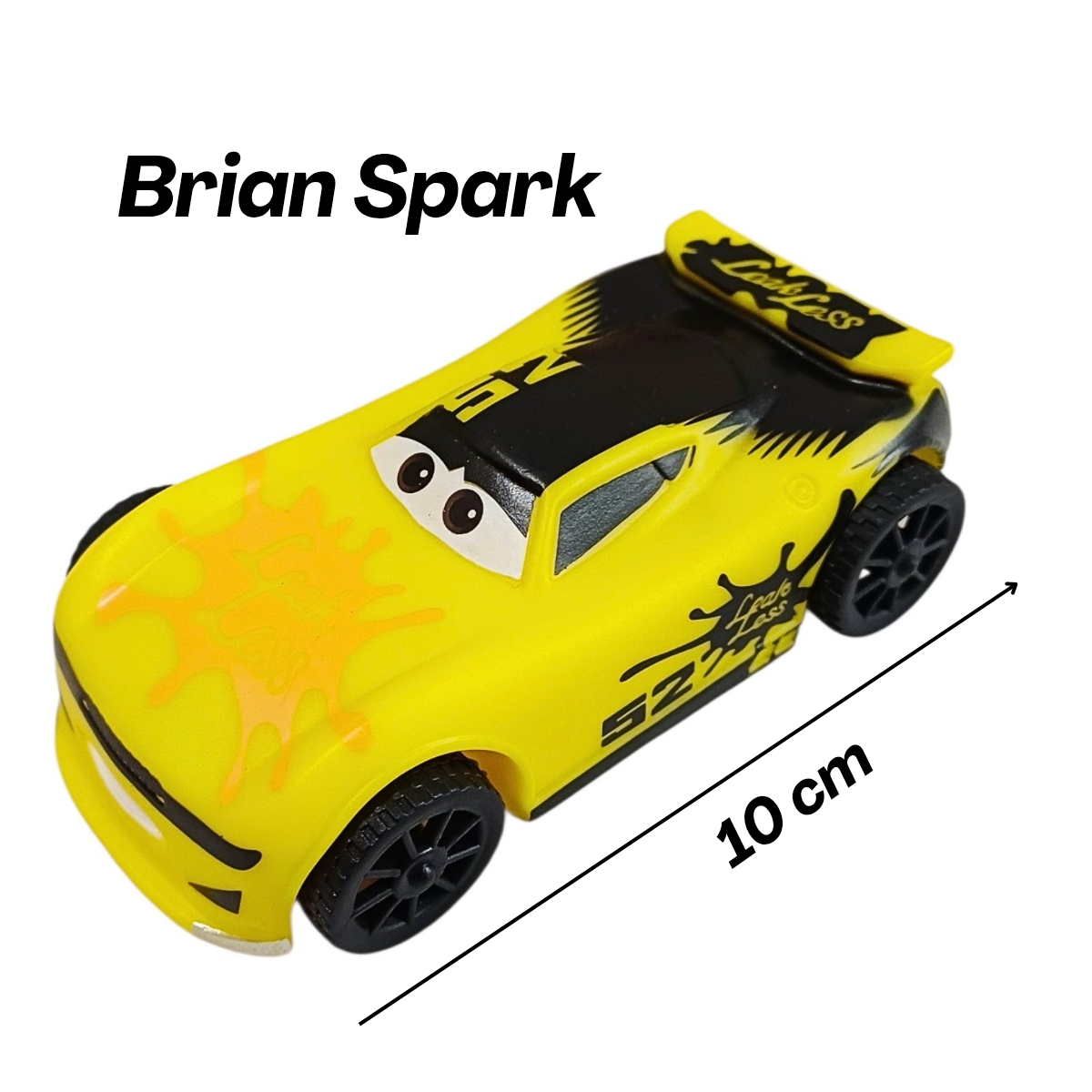 SET 6 CARROS CARS RAYO MCQUEEN DE GOMA RESISTENTE JUGUETE PARA NIÑOS 10CM CON LICENCIA - 5