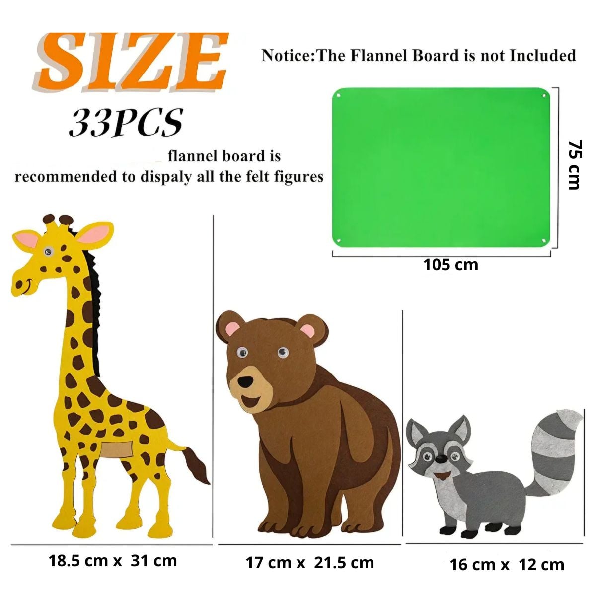 MURAL INTERACTIVO MONTESSORI DE FIELTRO TEMATICA SELVA PARA NIÑOS DIDACTICO CON PEGA PEGA - 8