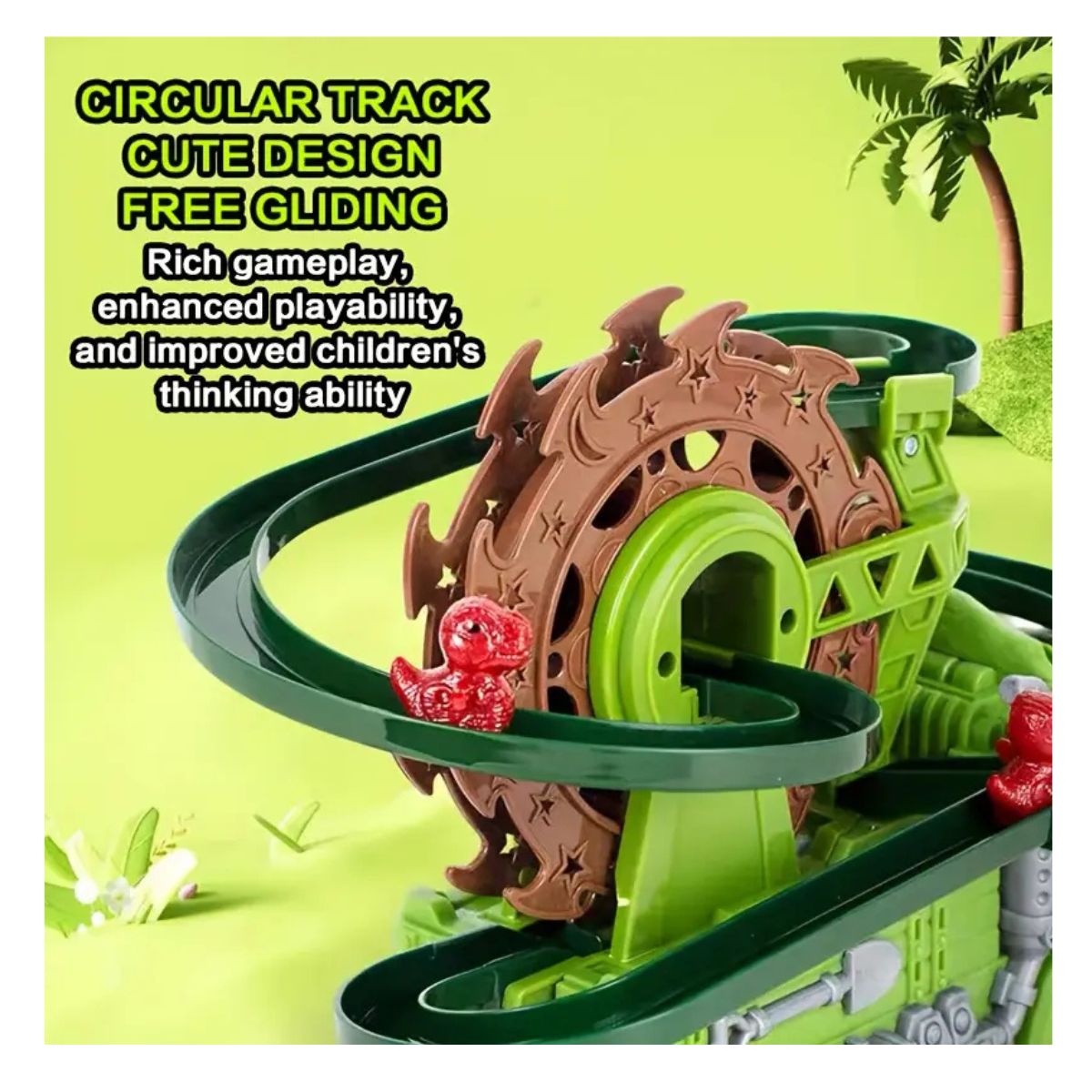 JUGUETE CAMIÓN TRICERATOPS PISTA MUSICAL ESCALERA DE DINOSAURIO CON LUCES Y SONIDO INTERACTIVO - 8