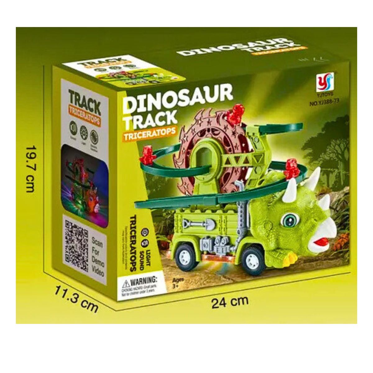JUGUETE CAMIÓN TRICERATOPS PISTA MUSICAL ESCALERA DE DINOSAURIO CON LUCES Y SONIDO INTERACTIVO - 9