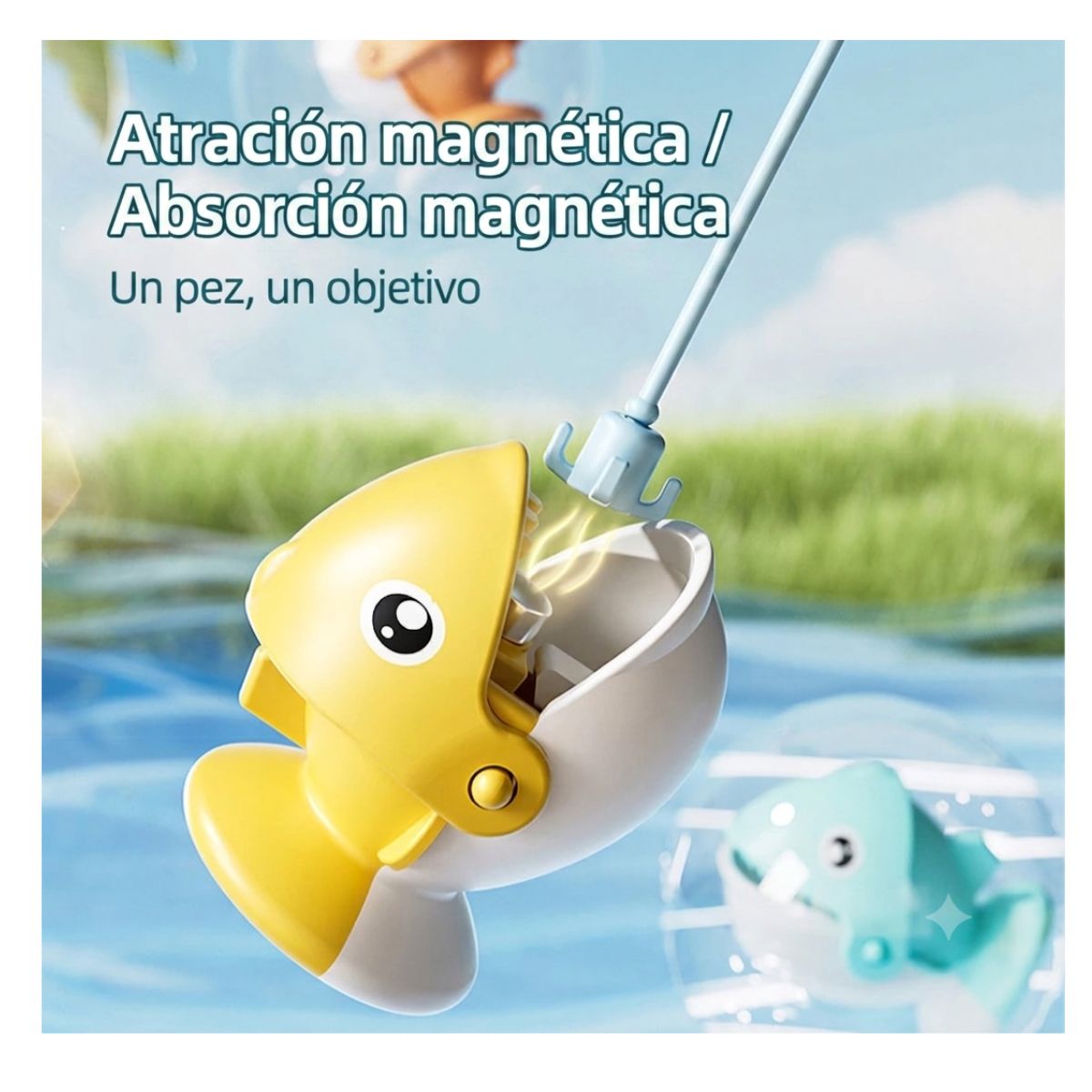 JUEGO DE PESCA INTERACTIVA MUSICAL MAGNETICO DIDACTICO PARA NIÑOS CON ACCESORIOS EDICION GATITO TIERNO - 10