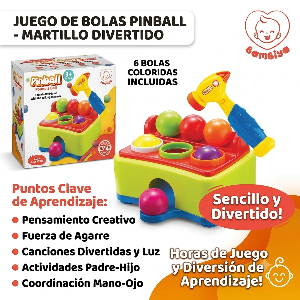 JUEGO INTERACTIVO DE ENCAJE CON MARTILLO LUCES Y SONIDO DIDACTICO - 2