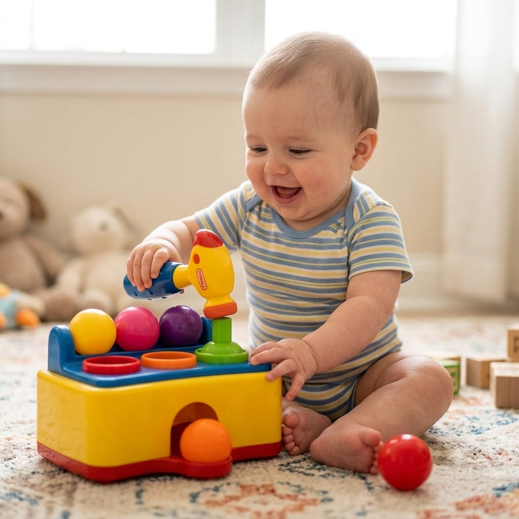 JUEGO INTERACTIVO DE ENCAJE CON MARTILLO LUCES Y SONIDO DIDACTICO - 7