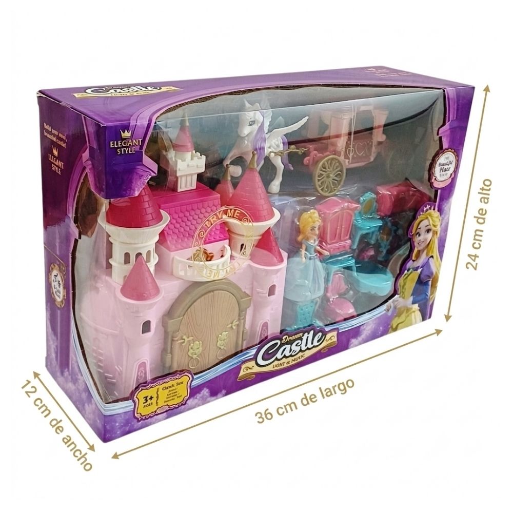 SET JUGUETE CASTILLO DE PRINCESA LUZ Y SONIDO CON ACCESORIOS - 5