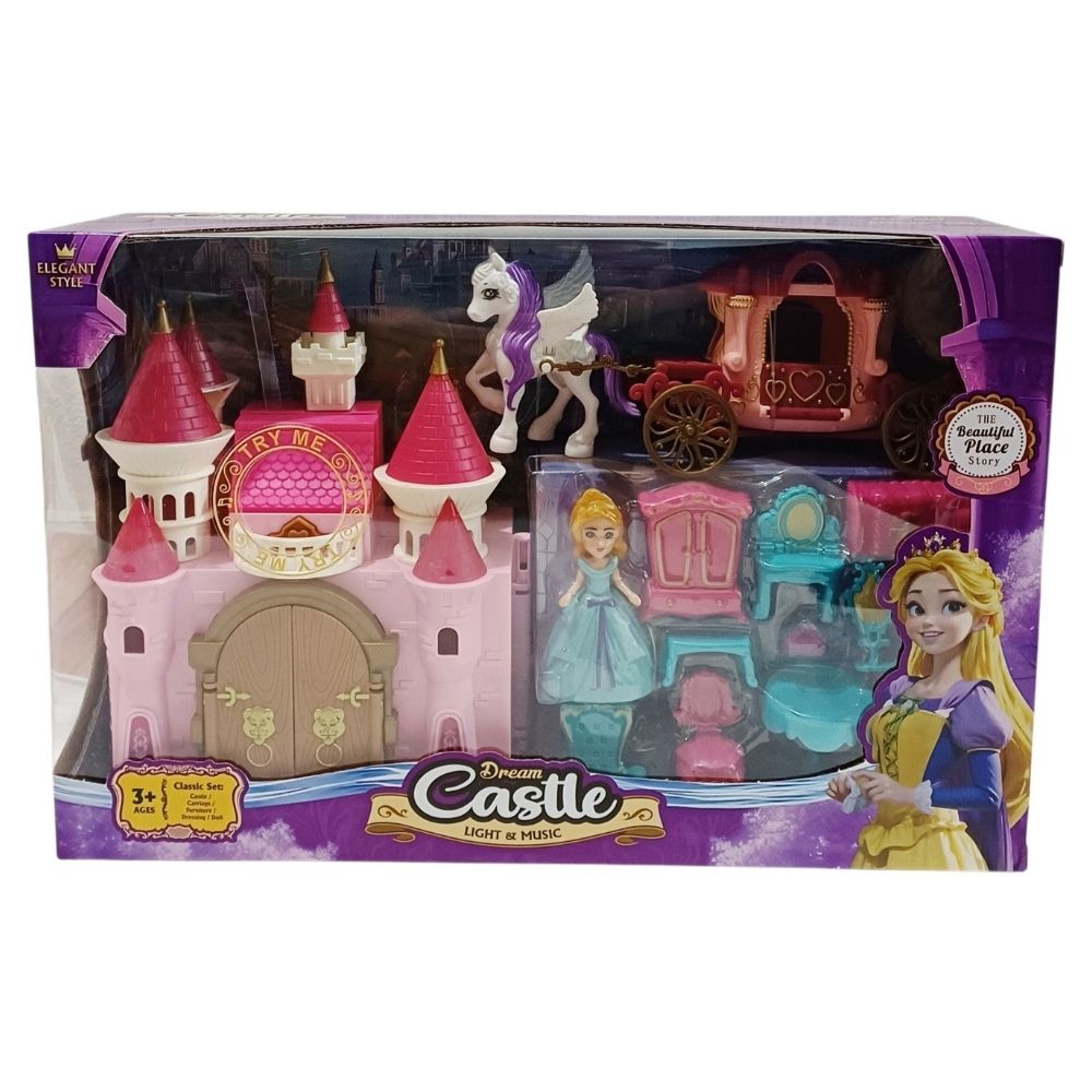 SET JUGUETE CASTILLO DE PRINCESA LUZ Y SONIDO CON ACCESORIOS - 6