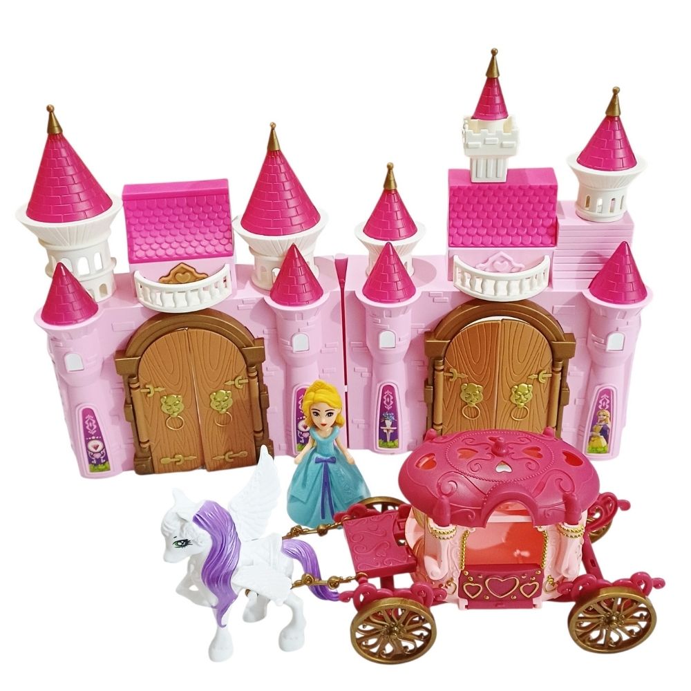 SET JUGUETE CASTILLO DE PRINCESA LUZ Y SONIDO CON ACCESORIOS - 8
