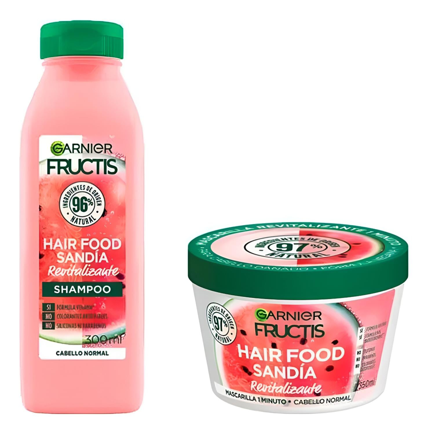 PACK FRUCTIS SANDÍA: SHAMPOO CON MASCARILLA CAPILAR - 1