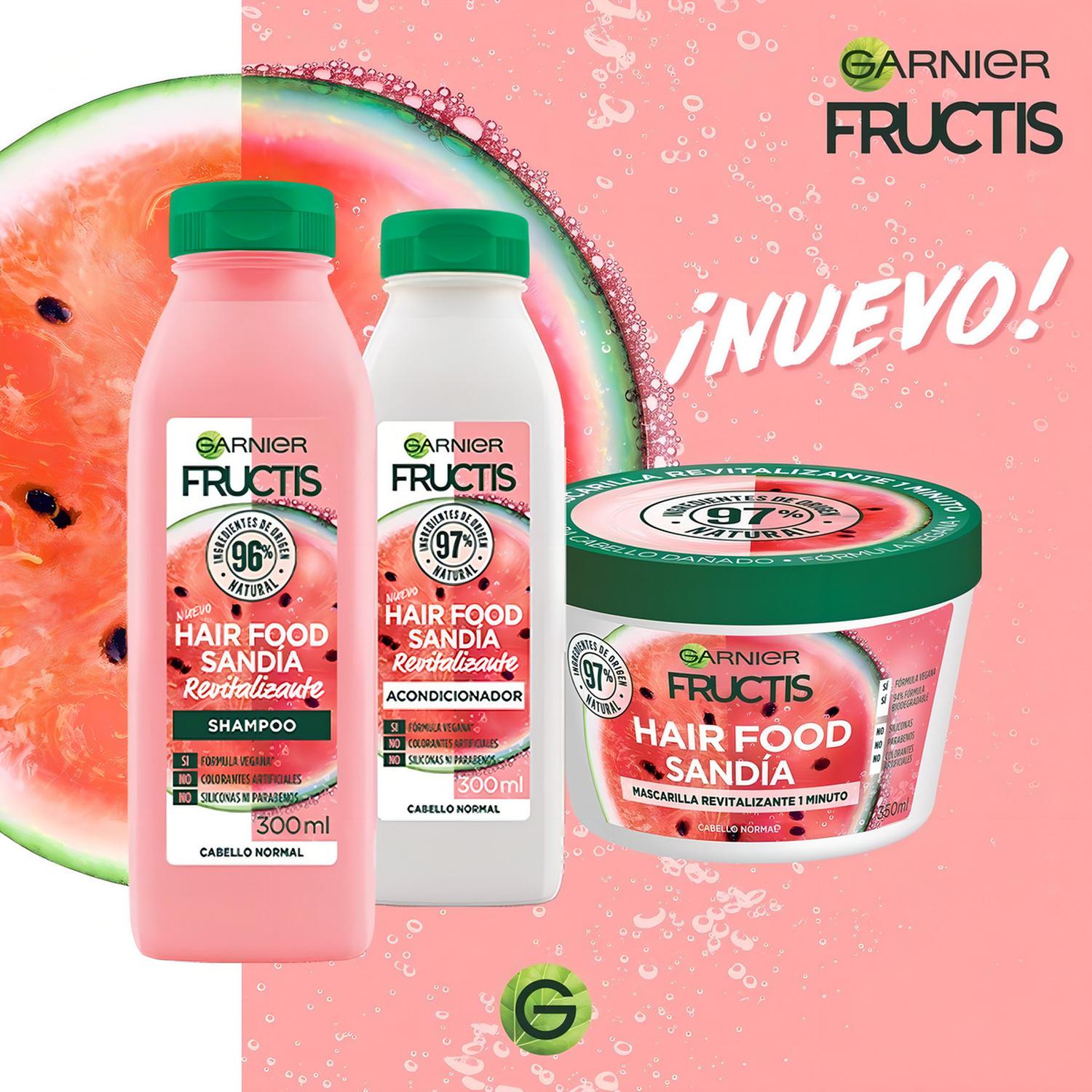 SHAMPOO + ACODICIONADOR GARNIER FRUCTIS HAIR FOOD SANDIA - 2