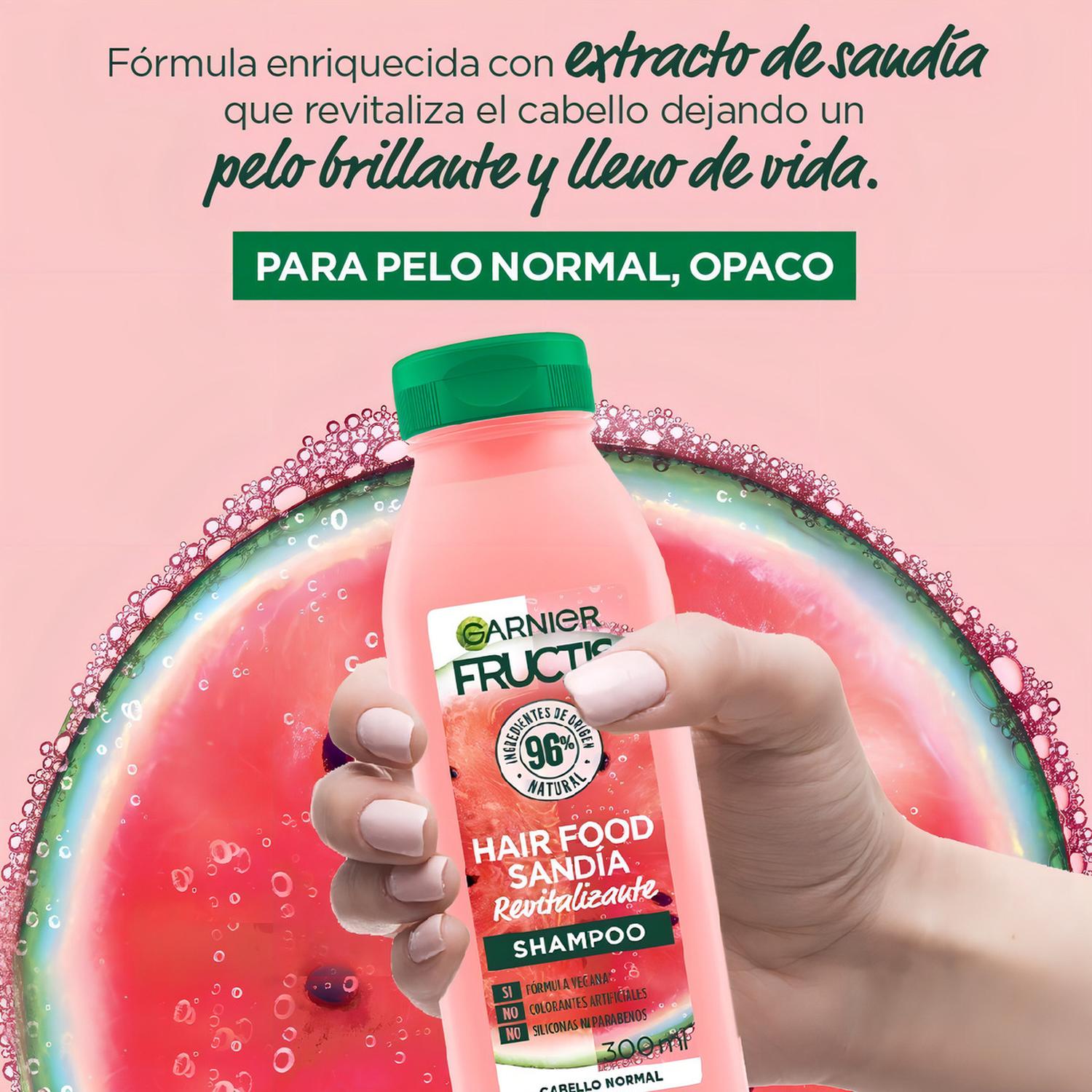 SHAMPOO + ACODICIONADOR GARNIER FRUCTIS HAIR FOOD SANDIA - 6