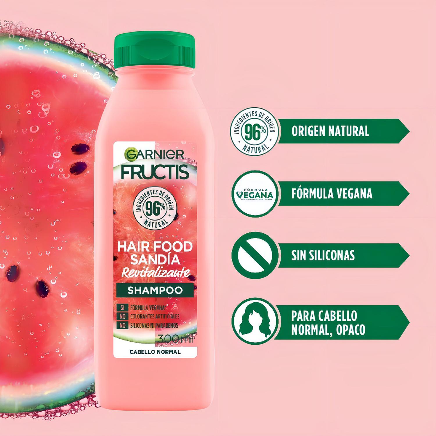 SHAMPOO + ACODICIONADOR GARNIER FRUCTIS HAIR FOOD SANDIA - 7