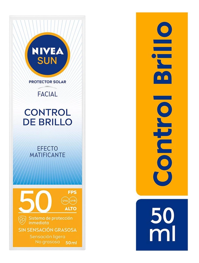 PROTECTOR SOLAR FACIAL NIVEA SUN CONTROL DE BRILLO FPS50 - 2