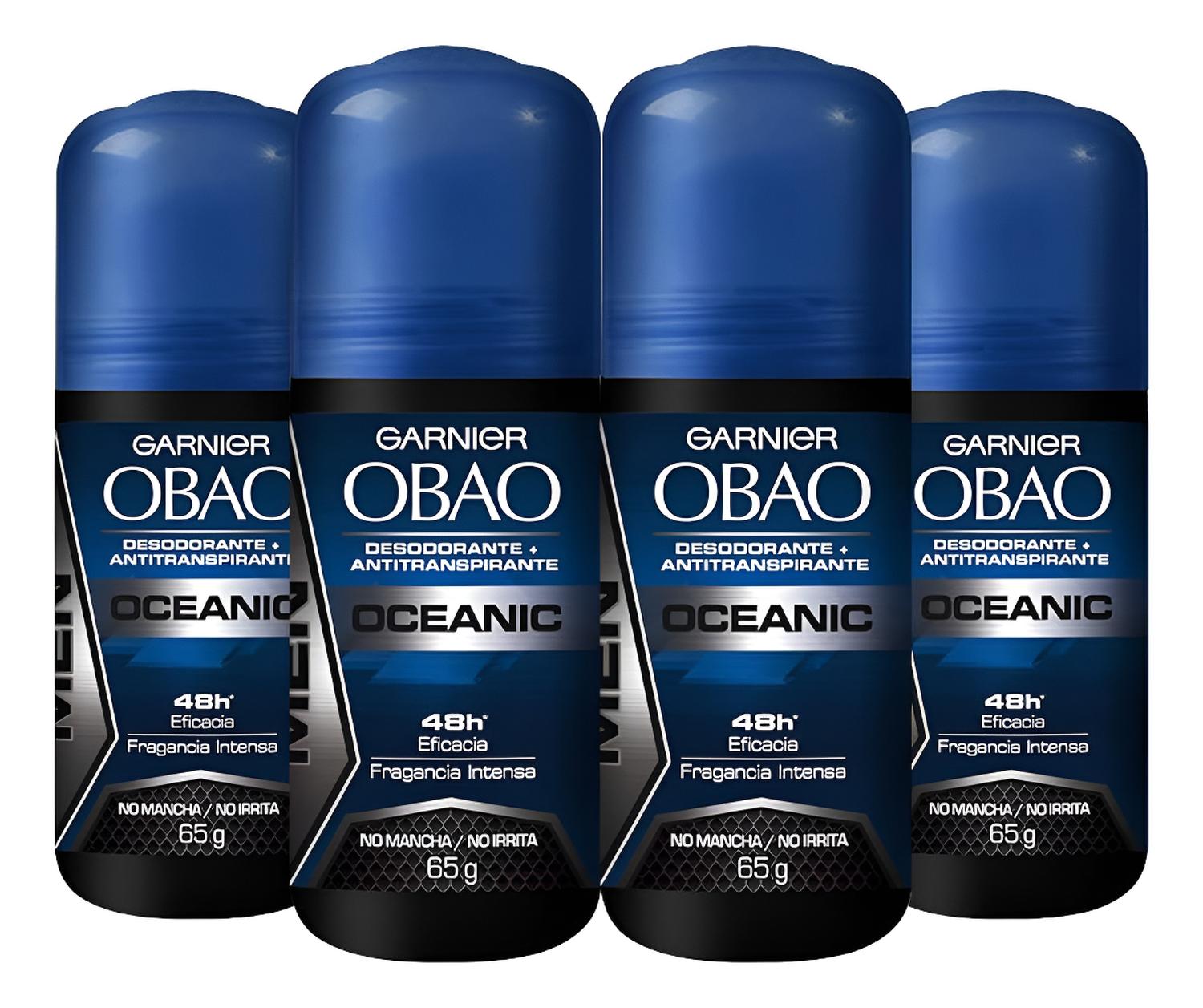 GARNIER DESODORANTE ROLL ON HOMBRE OBAO OCEANIC KIT X4 - 1