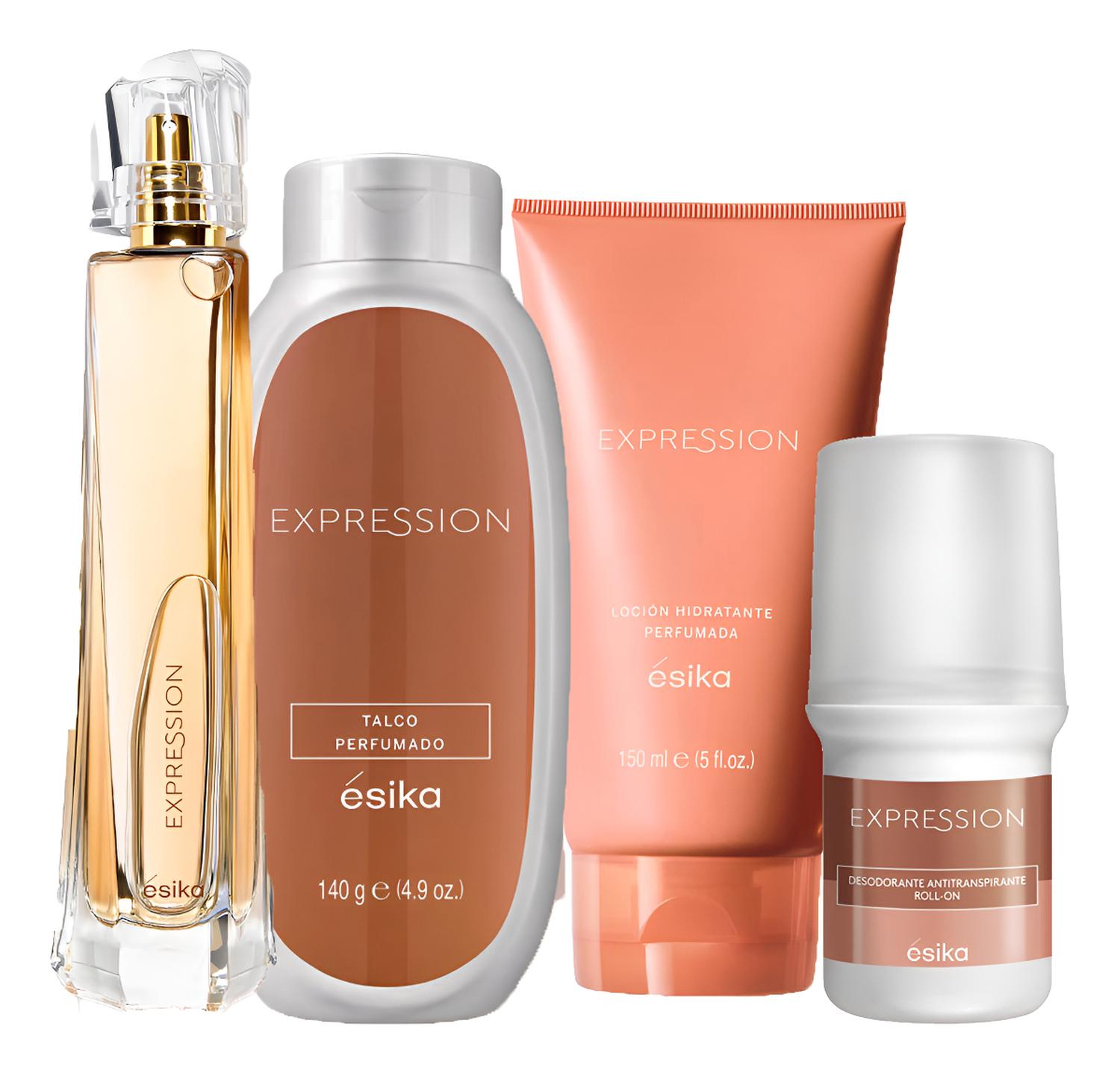 EXPRESSION PERFUME DE MUJER CON LOCION DESODORANTE Y TALCO - 1