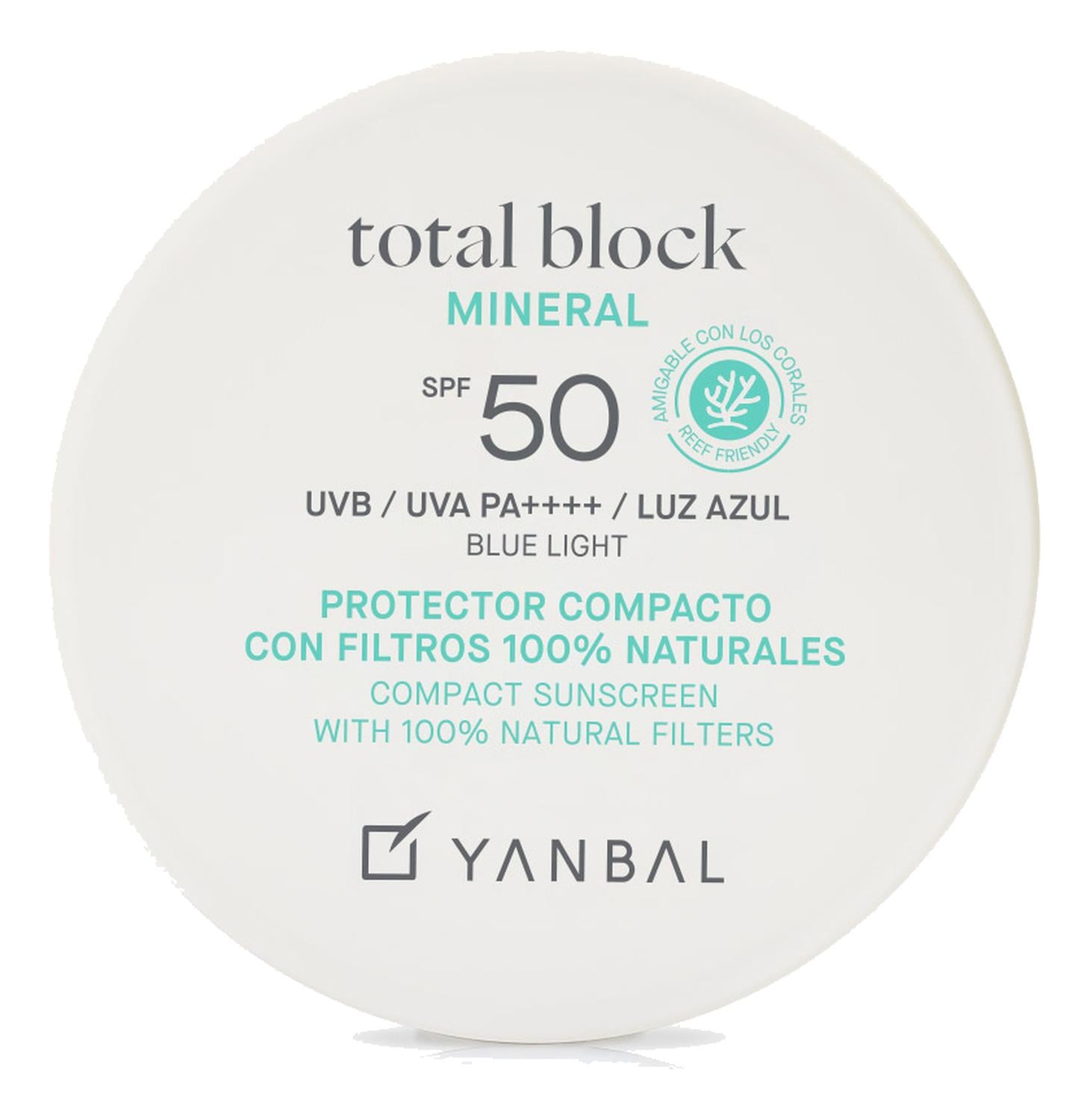 TOTAL BLOCK PROTECTOR SOLAR COMPACTO MINERAL SPF 50 YANBAL - 1