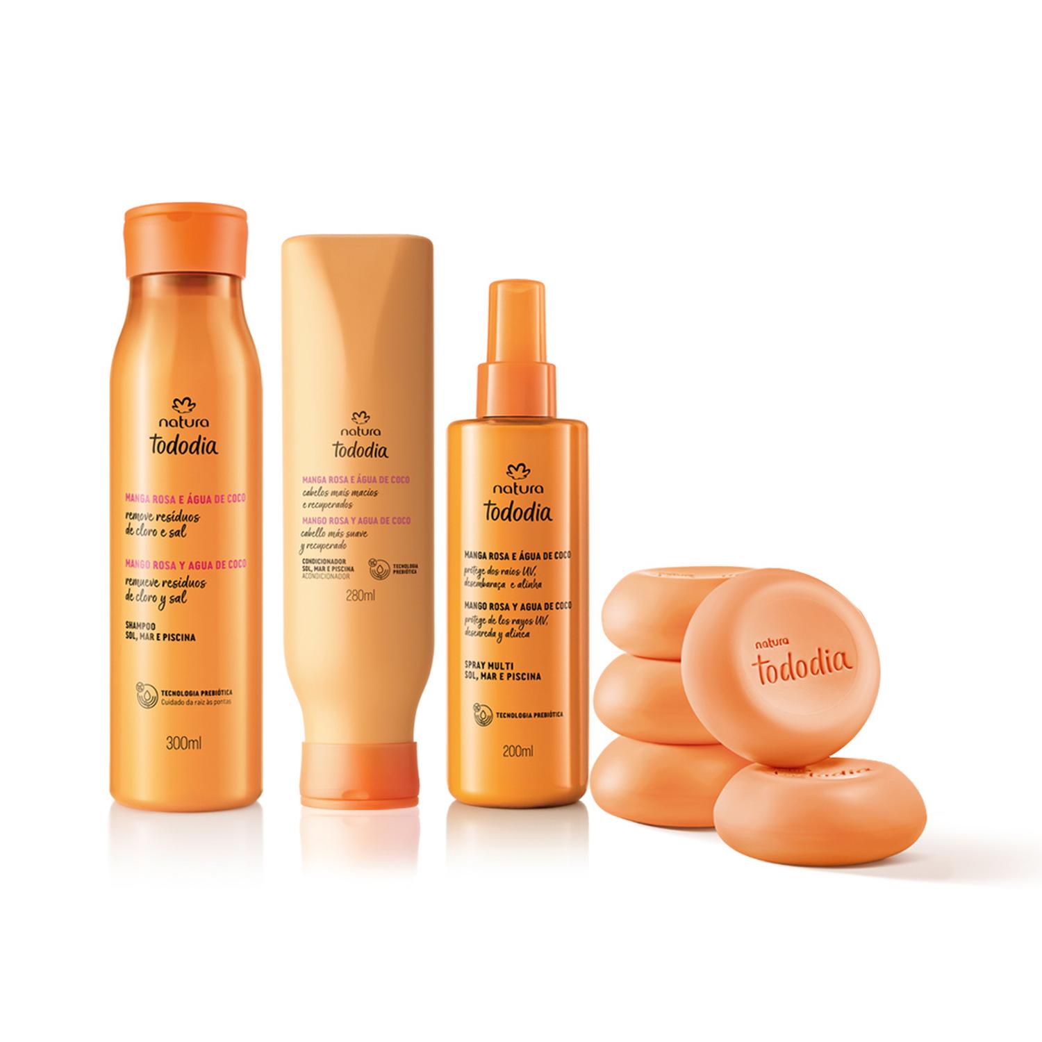 KIT TODODIA CABELLO MANGO ROSA SH ACC SPRAY Y JABONES - 1