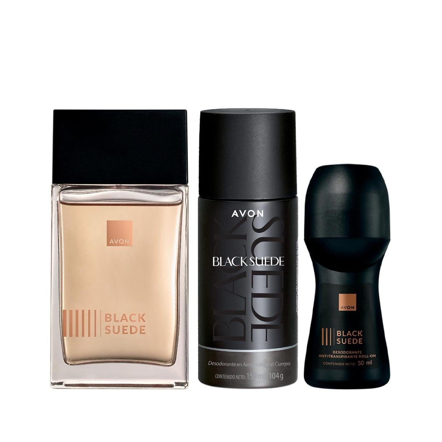 BLACK SUEDE PERFUME DE HOMBRE CON DEO SPRAY Y ROLL ON - 1