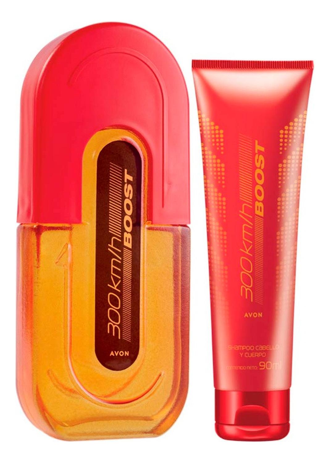 300 KM/H BOOST FRAGANCIA DE HOMBRE CON SHAMPOO 2 EN 1 AVON - 1