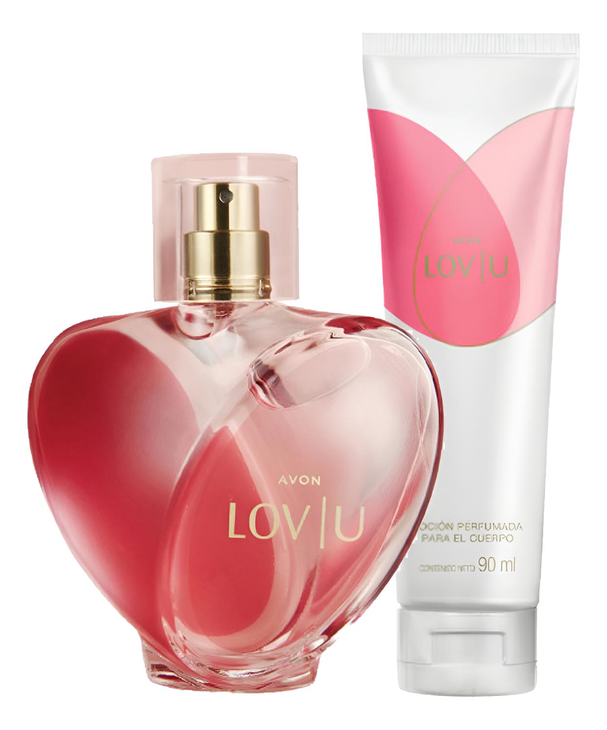 LOV U PERFUME DE MUJER CON LOCION AVON - 1