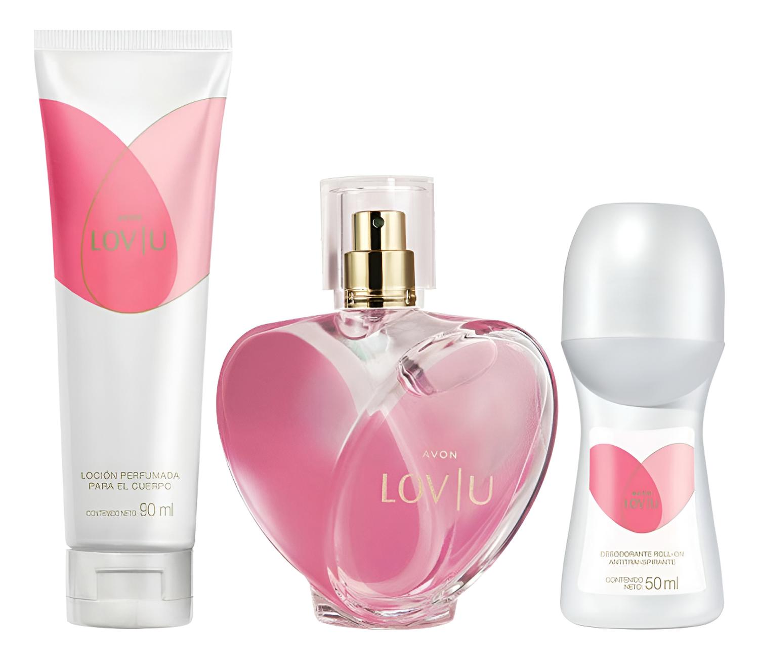 LOV U PERFUME DE MUJER CON LOCION Y DEO ROLL ON - 1