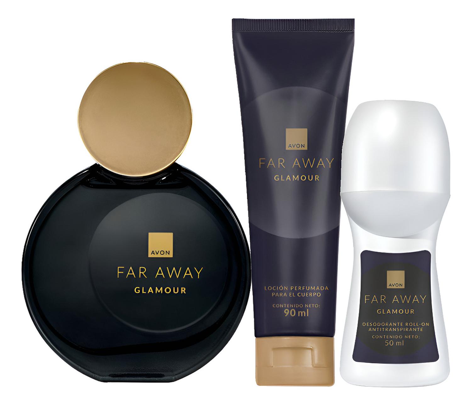 FAR AWAY GLAMOUR PERFUME DE MUJER CON HIDRATANTE Y DEO AVON - 1