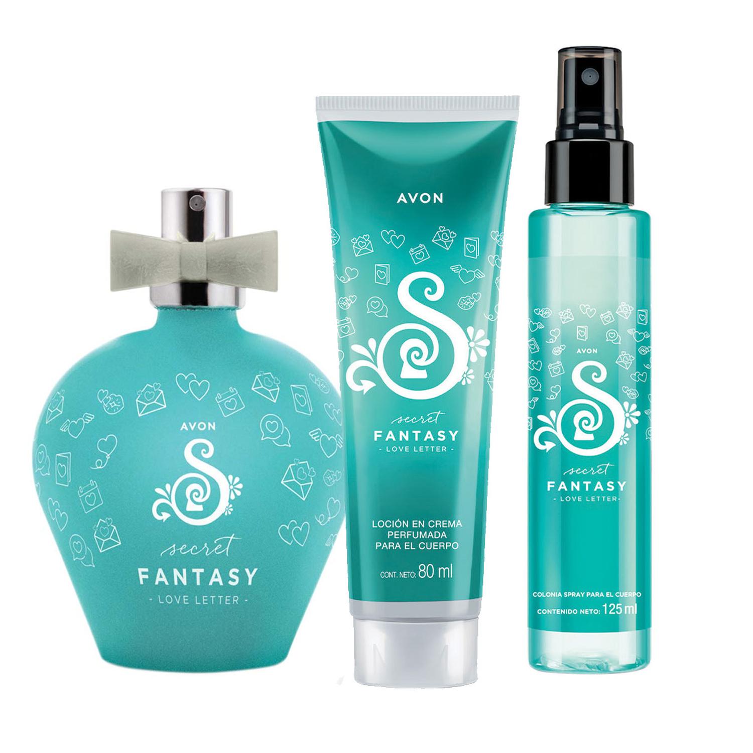 SECRET FANTASY LOVE LETTER FRAGANCIA DE MUJER CON SPLASH Y LOCION - 1