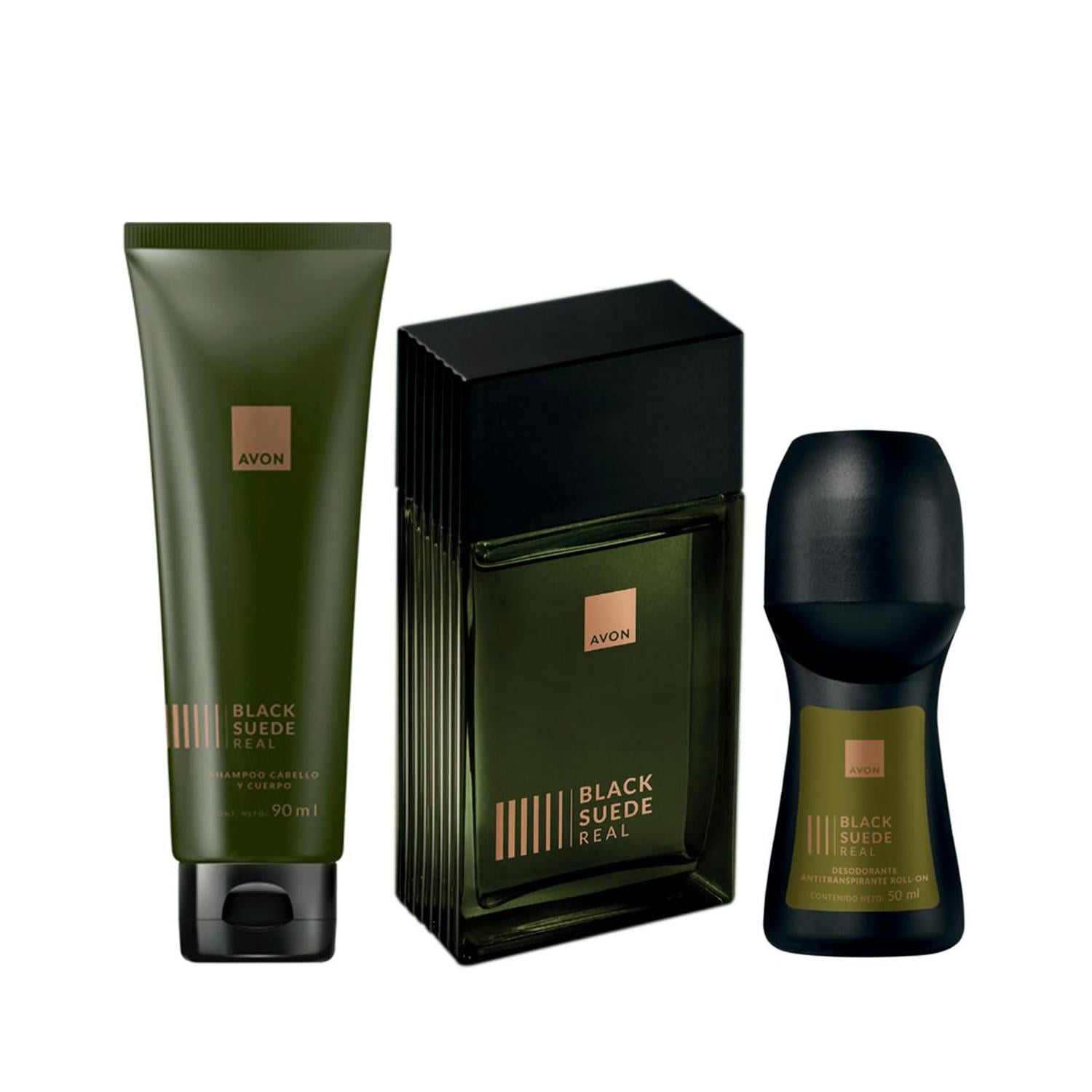 BLACK SUEDE REAL FRAGANCIA DE HOMBRE CON DEO Y SHAMPOO - 1