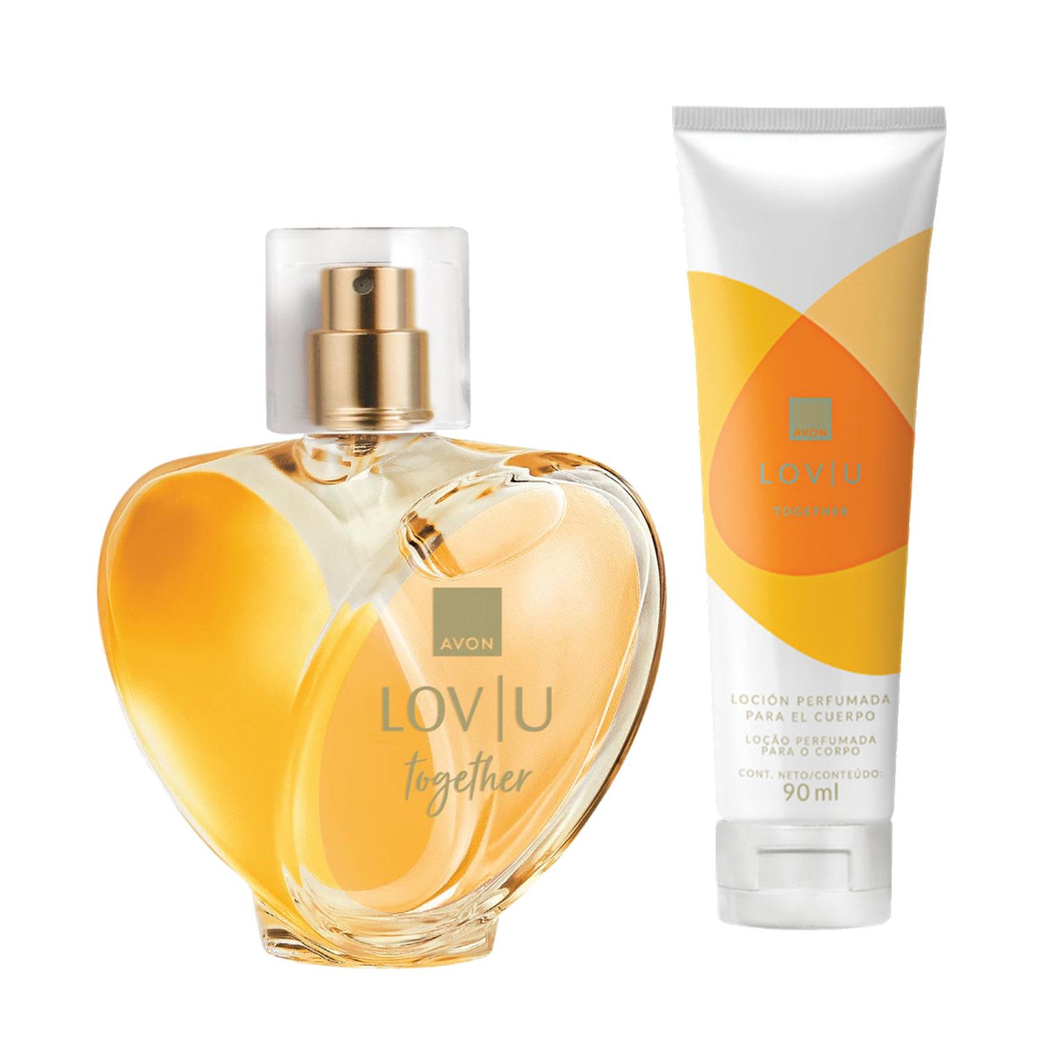 LOV U TOGETHER PERFUME DE MUJER CON LOCION AVON - 1
