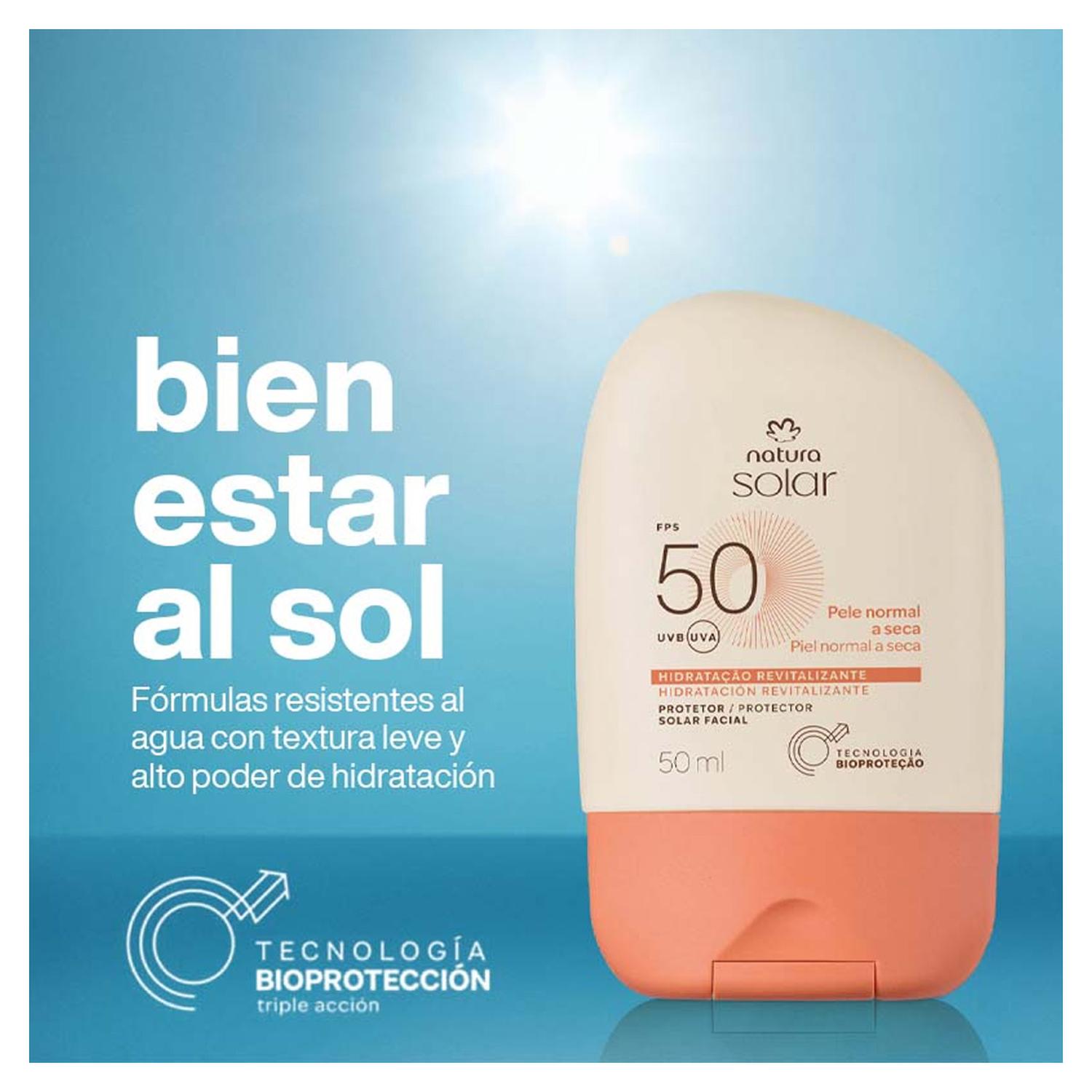 PROTECTOR SOLAR FACIAL PIEL NORMAL A SECA FPS 50 NATURA SOLAR - 3