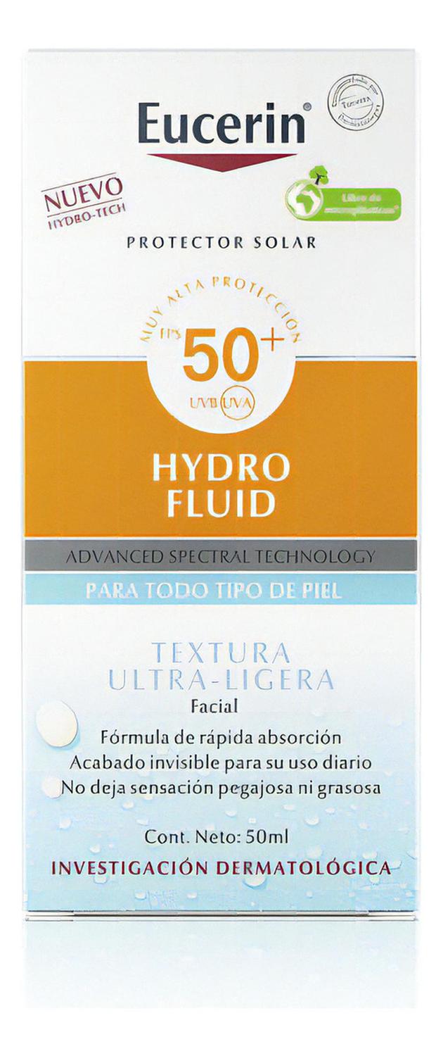 EUCERIN PROTECTOR SOLAR FACIAL HYDRO FLUID FPS50+ 50 ML - 9