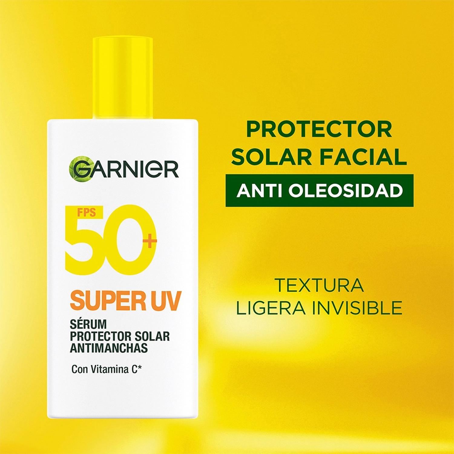 PROTECTOR SOLAR GARNIER SUPER UV FLUIDO INVISIBLE FPS50+ - 6