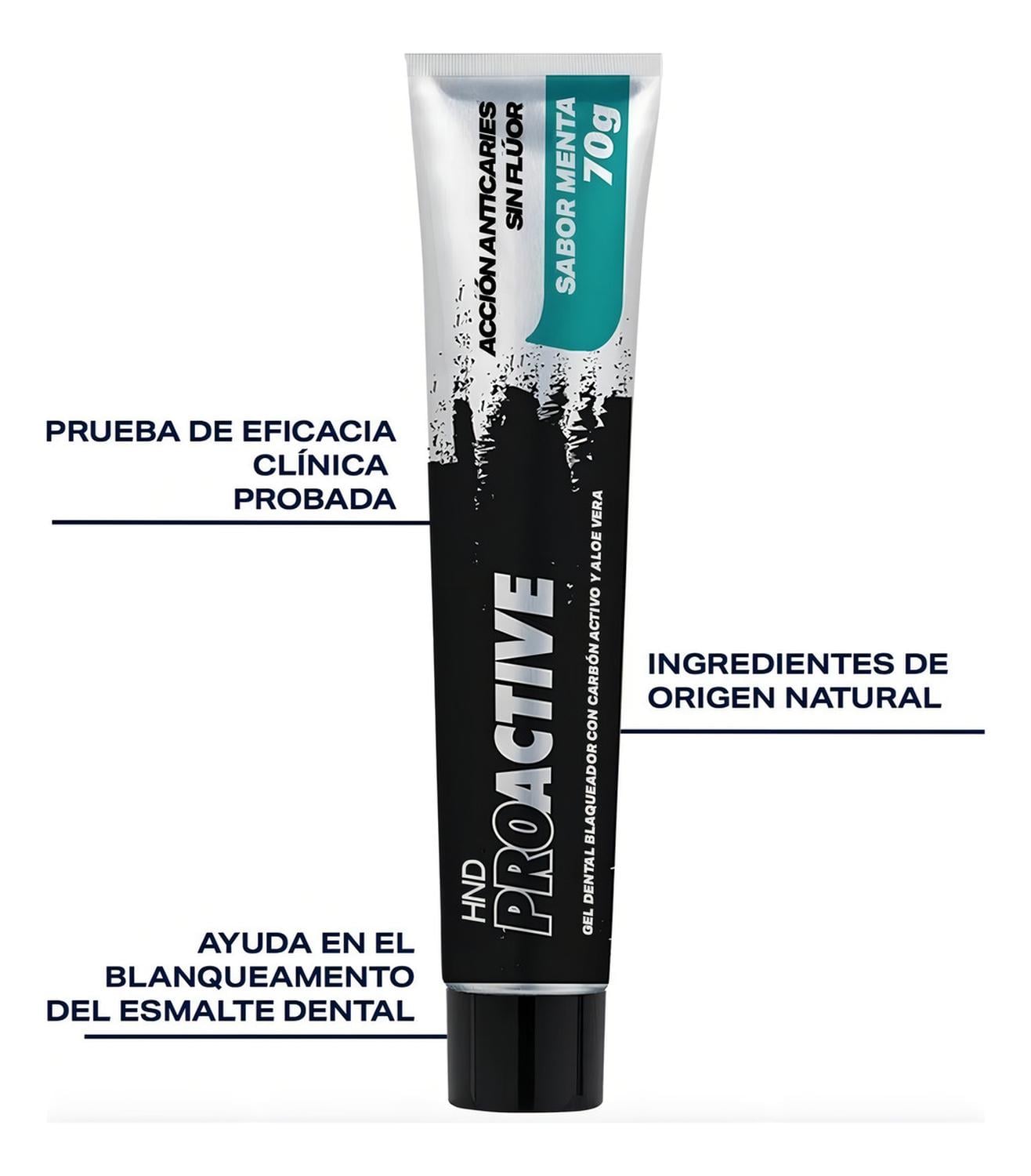 PASTA DENTAL CARBON ACTIVADO + ALOE VERA PROACTIVE - 2