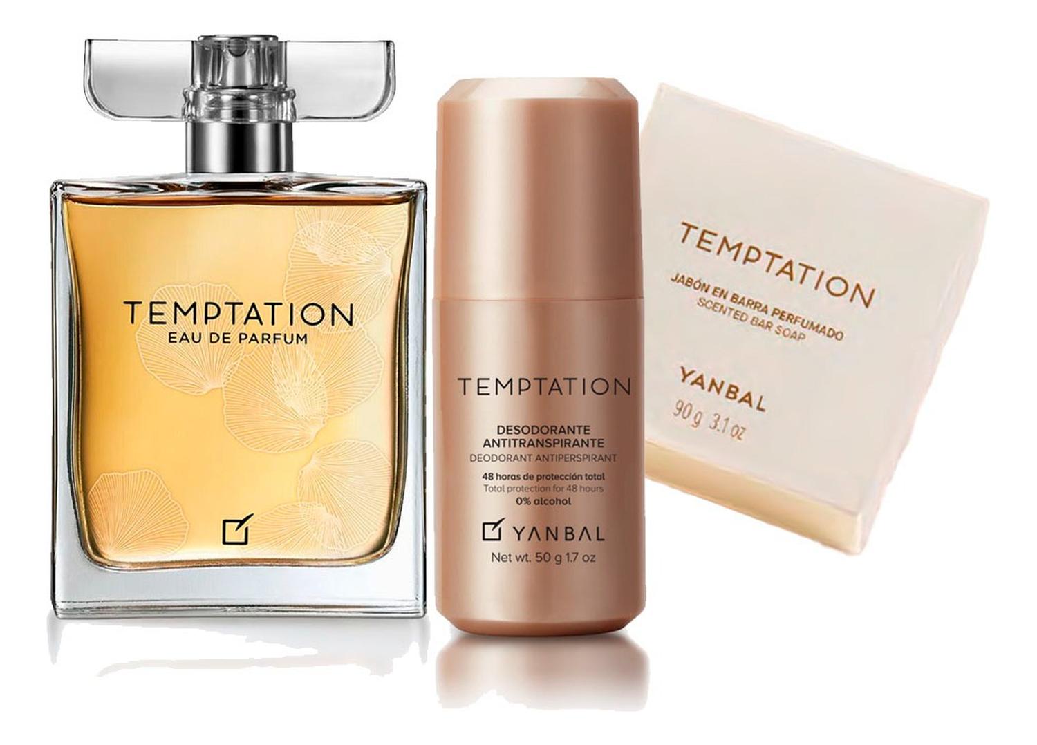 TEMPTATION PERFUME DE MUJER CON DEO Y JABON BARRA YANBAL - 1