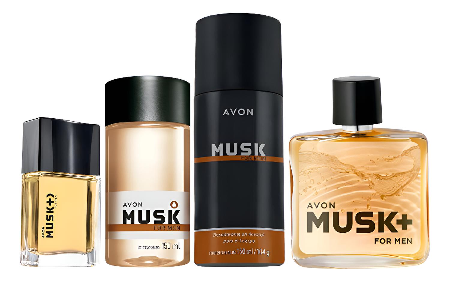 MUSK PERFUME DE HOMBRE CON MINI + DEO SPRAY Y REFRESH - 1
