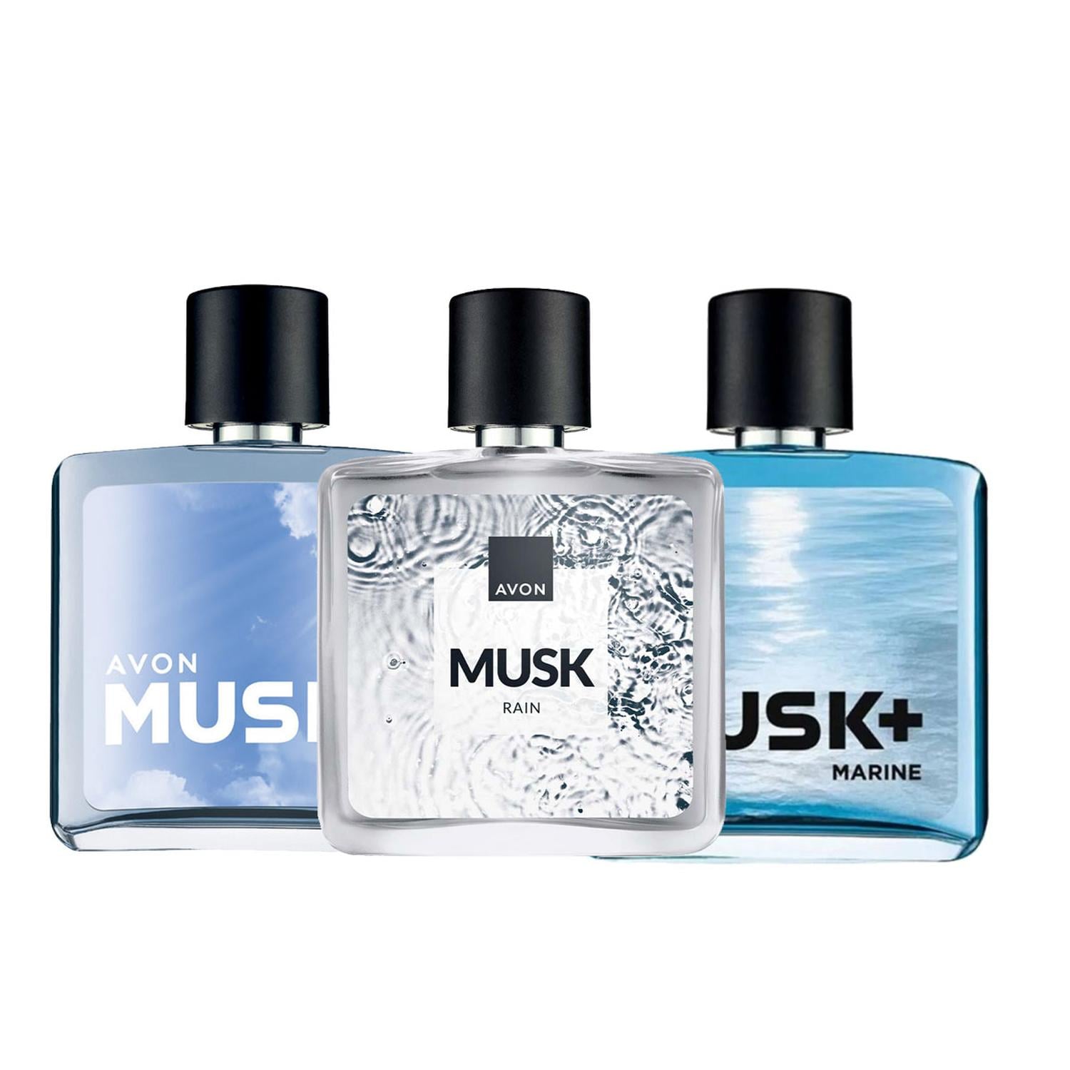 MUSK RAIN CON MUSK MARINE Y MUSK AIR PERFUME DE HOMBRE X3 - 1