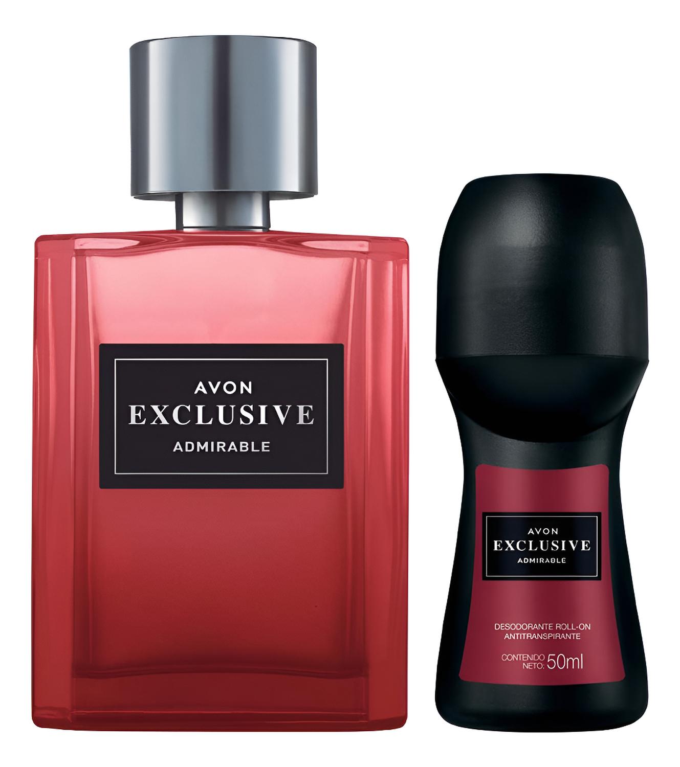 EXCLUSIVE ADMIRABLE PERFUME DE HOMBRE CON DEO ROLL ON AVON - 1