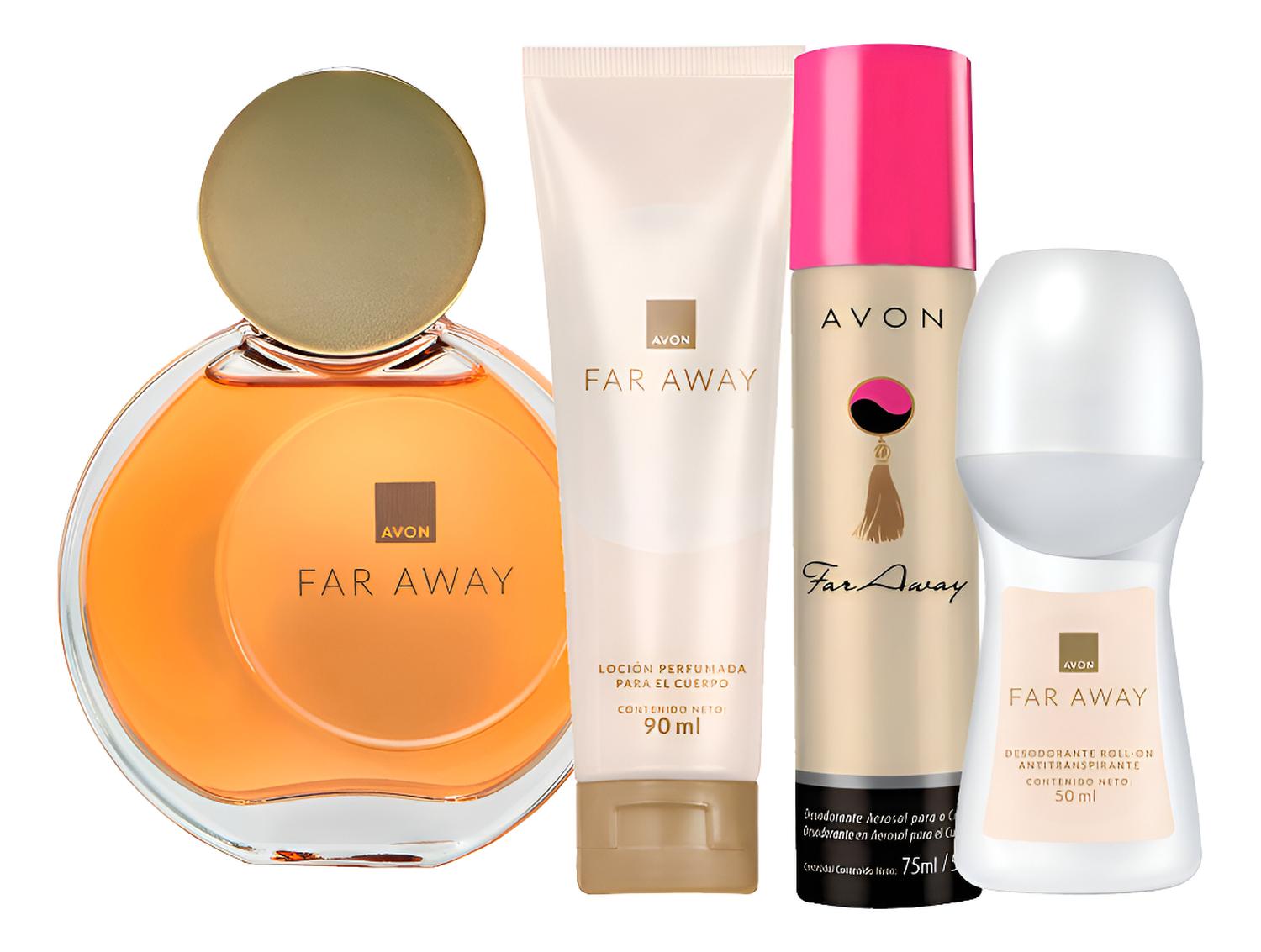 FAR AWAY PERFUME DE MUJER CON HIDRATANTE DEO ROLL ON Y SPRAY - 1