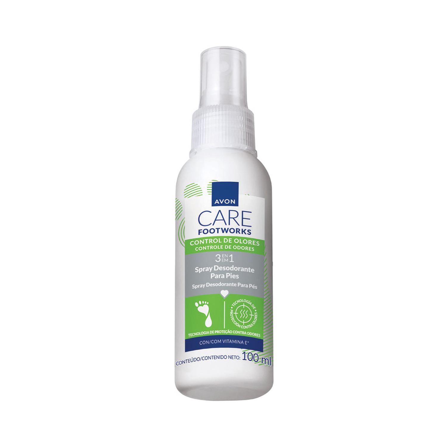 AVON CARE FOOTWORKS SPRAY DESODORANTE PARA PIES 100G - 1