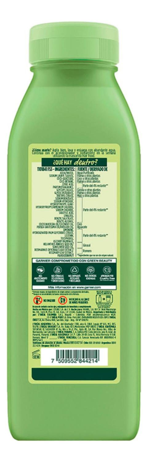 SHAMPOO GARNIER FRUCTIS HAIR FOOD AGUACATE X 300ML - 4