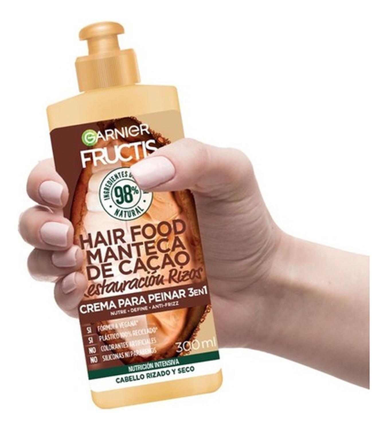 CREMA PARA PEINAR FRUCTIS HAIR FOOD CACAO 300ML - 3