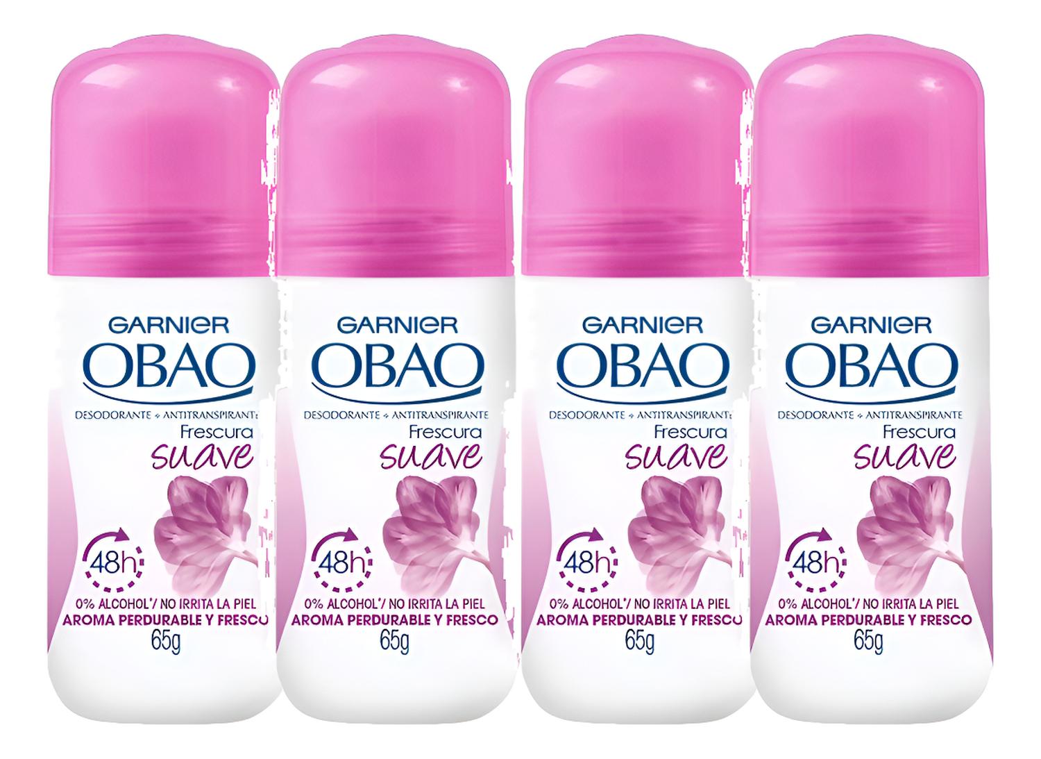 DESODORANTE ROLL ON MUJER OBAO FRESCURA SUAVE X4 UND - 1