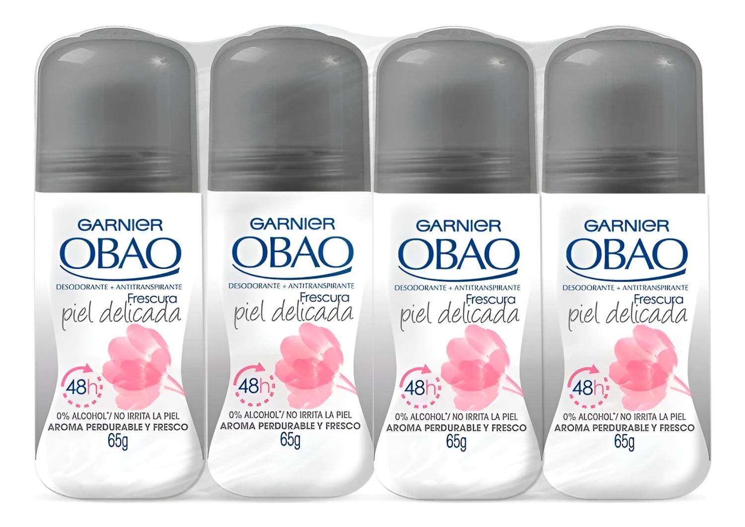 OBAO DESODORANTE ROLL ON MUJER PIEL DELICADA X4 UND - 1