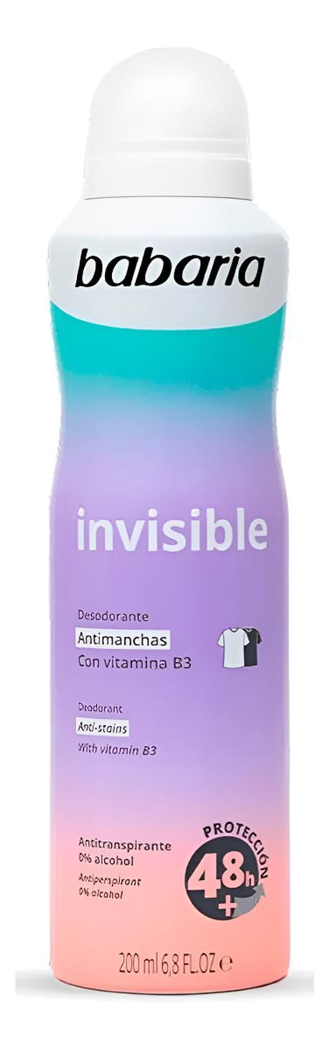 DESODORANTE SPRAY 200ML INVISIBLE BABARIA - 1