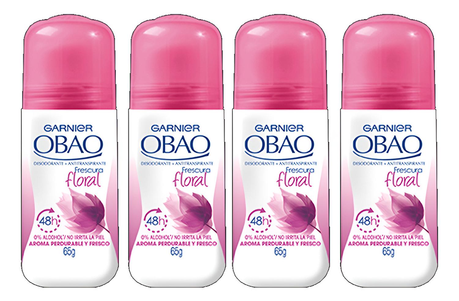 OBAO DESODORANTE ROLL ON MUJER FRESCURA FLORAL X4 UND - 1
