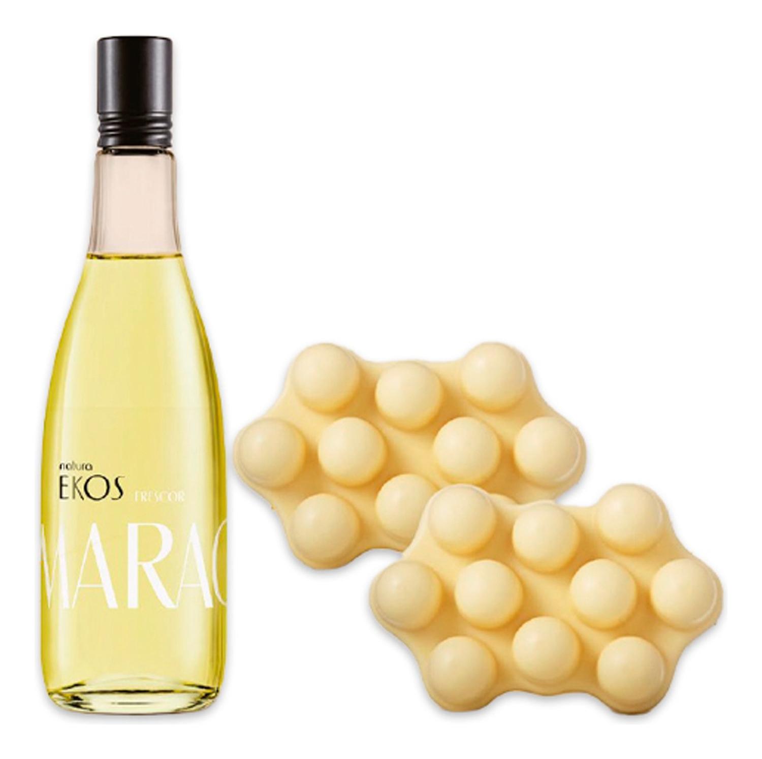 EKOS MARACUYÁ FRESCOR 150ML CON 2 JABONES MASAJEADORES - 1
