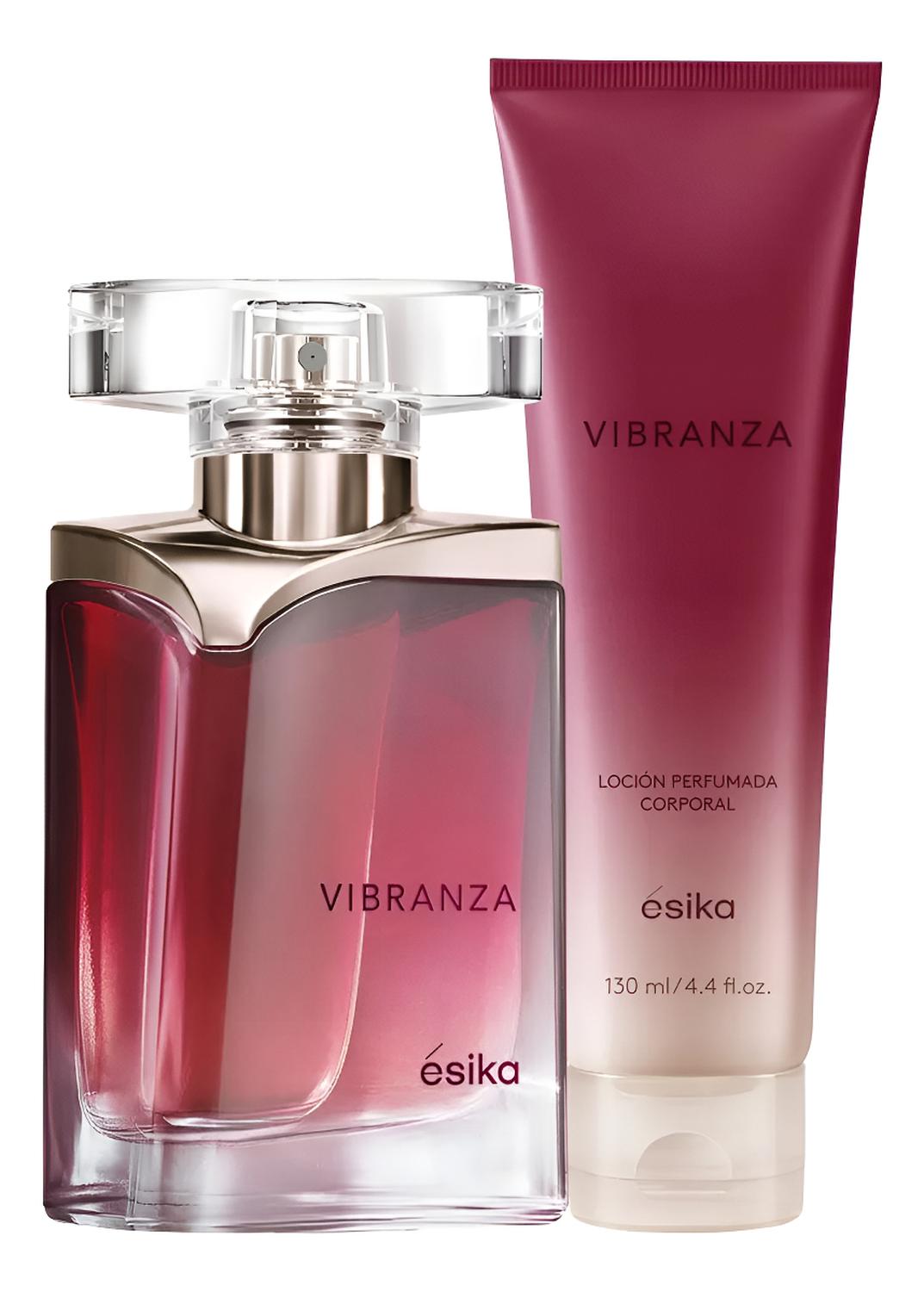 VIBRANZA PERFUME DE MUJER CON LOCION PERFUMADA ESIKA - 1
